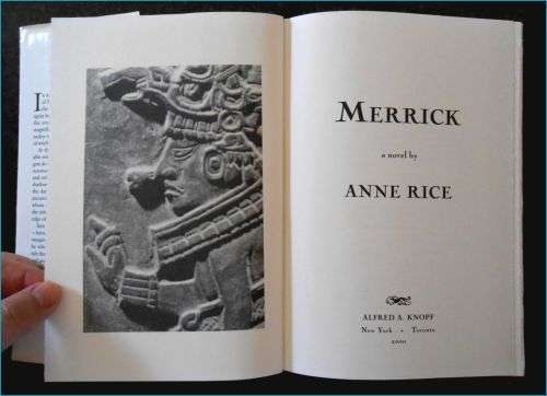 ANNE RICE - MERRICK - First Edition + 1st Impression - Alfred A. Knopf Publishing - 2000: USA