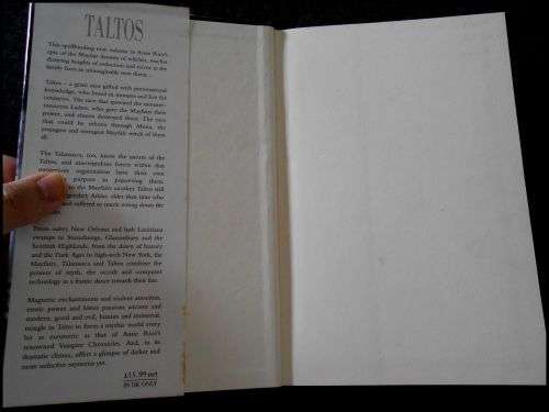Anne Rice, Taltos Lives of the Mayfair Witches - First Edition and 1st Print Chatto and Windus
