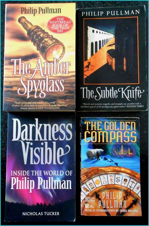 The Amber Spyglass, The Subtle Knife, Golden Compas, Darkness Visible The World of P. Pullman SALE*