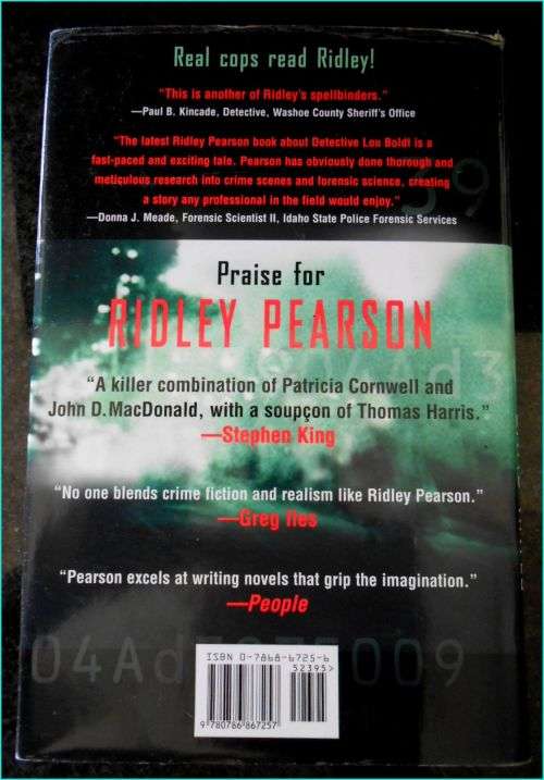 RIDLEY PEARSON - The Body of David Hayes - First Edition Hardcover - HYPERION BOOKS 1st Printing *