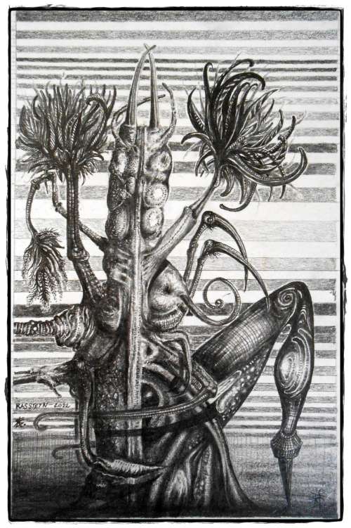 Original Art by SA Surrealist Ras Steyn Lead Drawing `Insectness` as a psychological disorder` SALE!