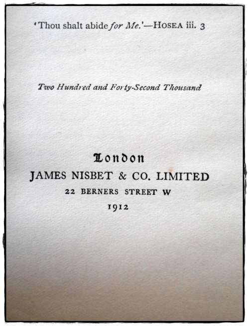 Kept for the Master`s Use by F.R. Havergal - 1912 - James Nisbet and Co. Limited - Small Hardback