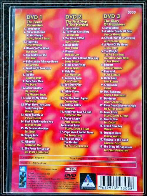 The Spirit of Woodstock - 3 DVD Set - Grateful Dead, Alice Cooper, Rod Stewart, Jimi Hendrix etc.