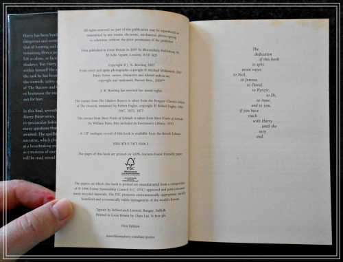 Harry Potter and the Deathly Hallows by J.K. Rowling - First Edition - 2007 - Bloomsbury - VG+ Cond.