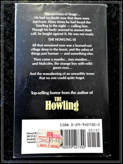 The Howling III: Echoes by GARY BRANDNER - Paperbacks from Hell - HAMLYN - 1985