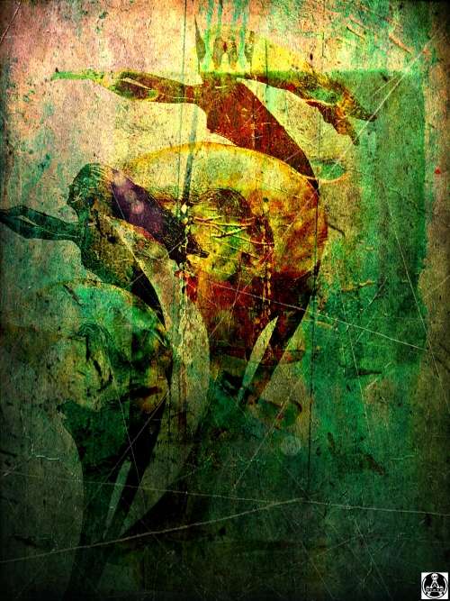 Title: `The Static Noise of a Dying Drone` by Abstract Surrealist Ras Steyn [MFA] - Ltd. Edition 1/1