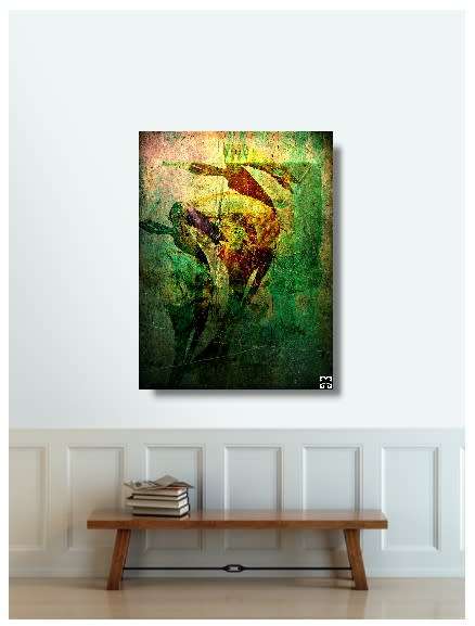 Title: `The Static Noise of a Dying Drone` by Abstract Surrealist Ras Steyn [MFA] - Ltd. Edition 1/1