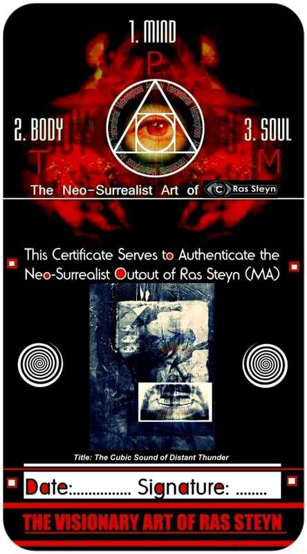 Original Single Edition: `The Cubic Sound of Distant Thunder` by SA Surrealist Ras Steyn [MFA]