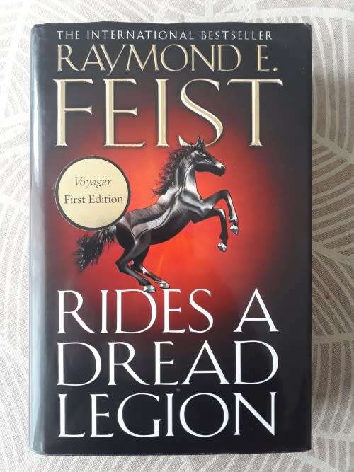 RAYMOND E. FEIST - Rides a Dread Legion - VOYAGER FIRST EDITION + 1st Printing - VG+ Hardback*