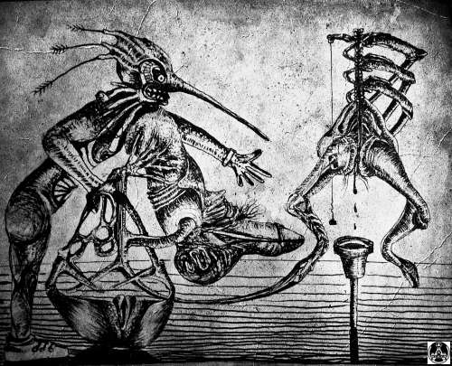 Original Surrealist Art by Ras Steyn - `The Pinocchian Jester` - Assisted Monoprint - 2X Available**