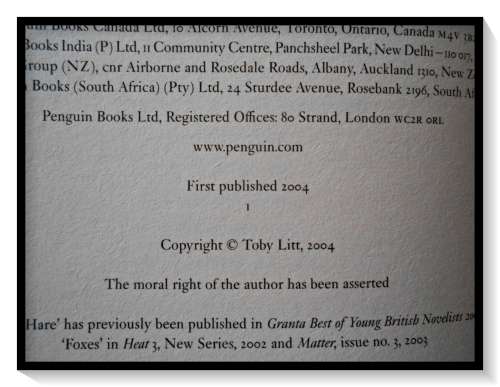Ghost Story by TOBY LITT - Hardcover - First Edition, 1st Print - 2004 - H&H - VG+ Condition*