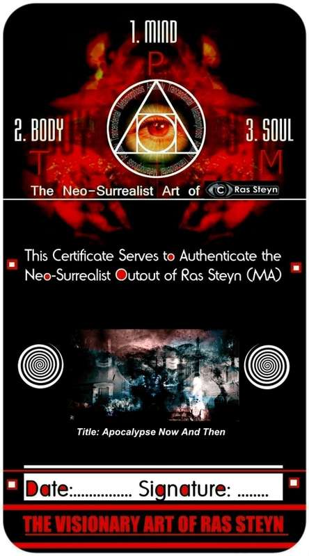 Large Single Edition Print: `Apocalypse Now and Then` by Surrealist Pioneer Ras Steyn [MFA]