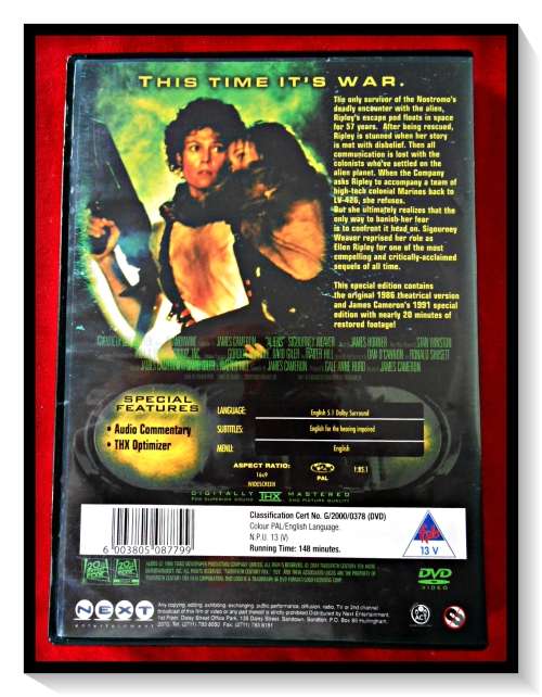 ALIENS From the Director of Abyss & The Terminator - 2000 - DVD with Special Features EXCELLENT COND