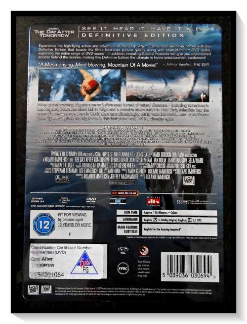 The Day After Tomorrow - DEFINITIVE EDITION - Two Disck Metal Casing - Excellent Condition*****