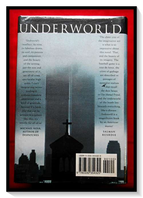 Underworld by DON DELILLO - Hardback - First British Edition 1998 - PICADOR - Excellent Condition*
