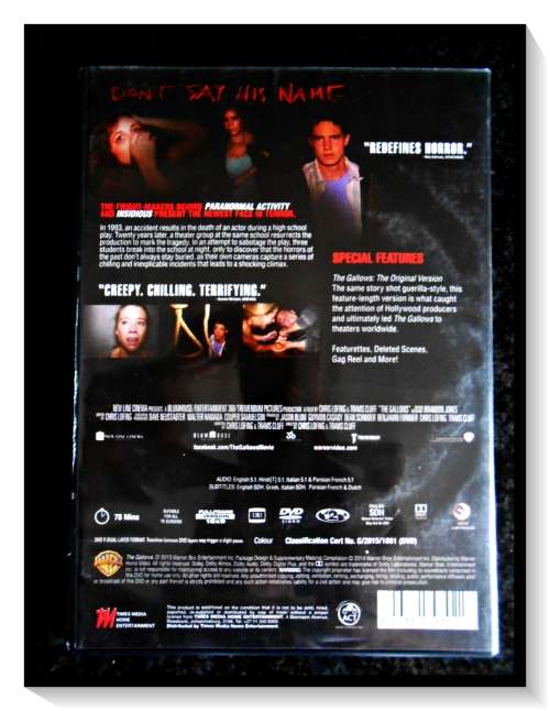 THE GALLOWS - From the Producers of Insidious - DVD - Digipack - Like New***