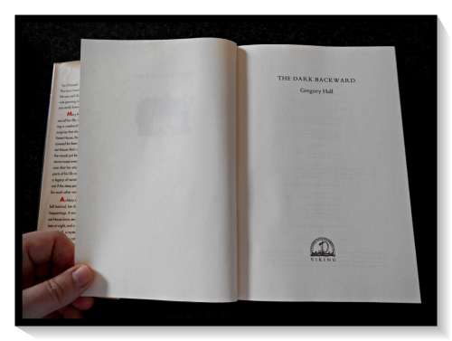 Gregory Hall: The Dark Backward - Hardcover First American Edition, 1st Print, VIKING, 1995 *****