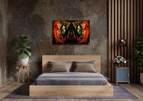 SURREALISM: Visceral Verism Kills a Meaty Moth - SINGLE EDITION PRINT by Surrealist Ras Steyn [MFA]
