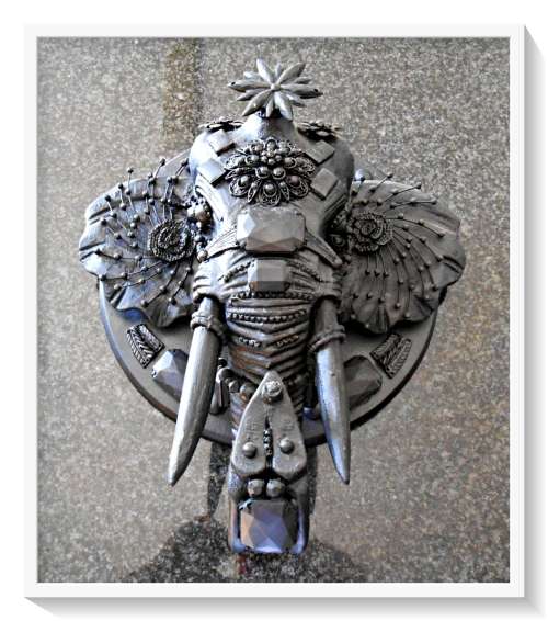 A Beautiful (Matte Black) Elephant Bust Decor Wall Hanging - Wooden 300MM by 330MM