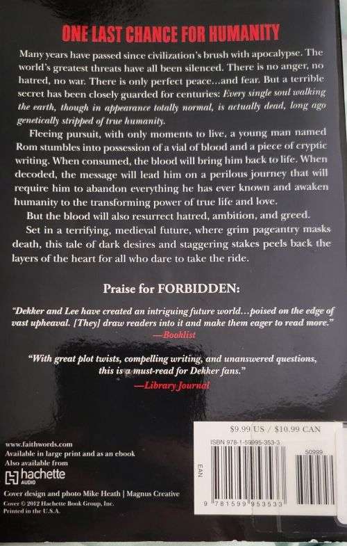 TED DEKKER & TOSCALEE: Forbidden - Hodder & Stoughton - 2012 - Excellent Condition*