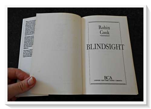 BLINDSIGHT by ROBIN COOK - Hardcover with Neat Dustjacket - 1992 BCA Edition - Clean Book*
