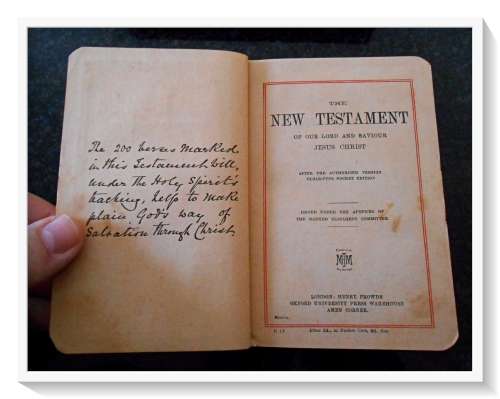 MARKED TESTAMENT - OLD HARDCOVER - 1914-1918 - MM - HENRY FROWDE: LONDON