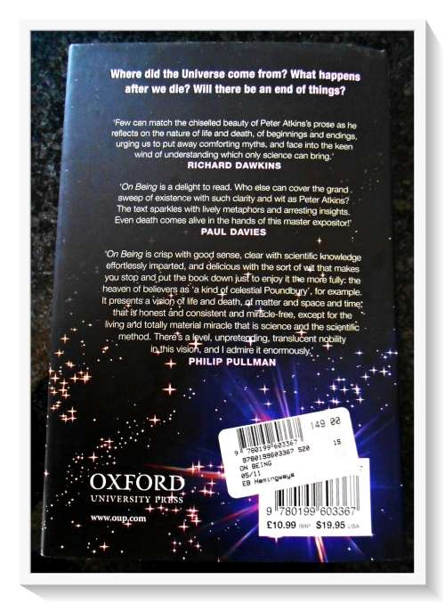 On Being: The Questions of Existence by PETER ATKINS - Hardcover - Oxford University Press : B+