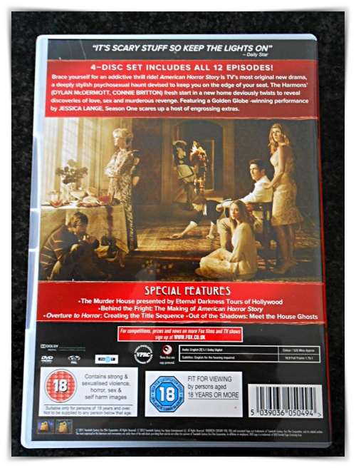 American Horror Story: The Complete First Season - 4 Discs - DVD - Condition: Like New*