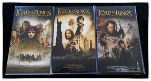 LORD OF THE RINGS TRILOGY - Part 1 - Part 3 - VHS - Video Cassettes + Boxes in VERY GOOD Condition*