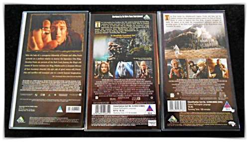 LORD OF THE RINGS TRILOGY - Part 1 - Part 3 - VHS - Video Cassettes + Boxes in VERY GOOD Condition*