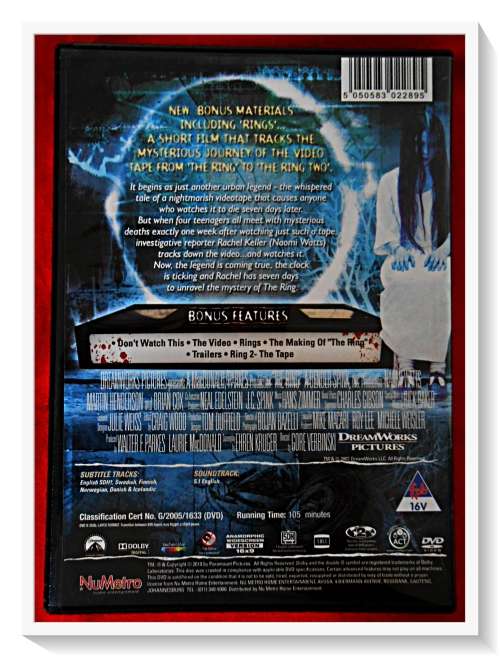 THE RING:  Collector`s Edition with BONUS FEATURES - 2005 - HORROR - In Excellent Condition*
