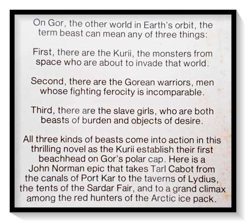 Beasts of Gor by John Norman - A Star Paperback 1985 Allen & Co - Condition: B to B+