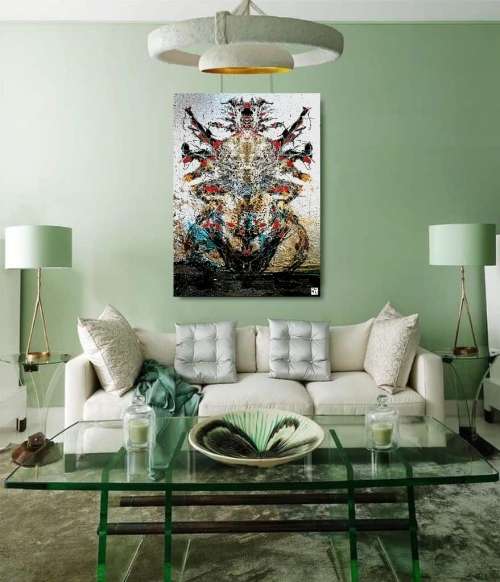 Single Edition Canvas Print: `The Paprika Defect` by SA Surrealist Ras Steyn [MFA] - 86Cm by 1.2M