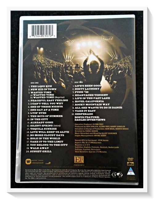 EAGLES Farewell Tour - Live in Melbourne - Double Disc Album DVD - Condition: Excellent*****