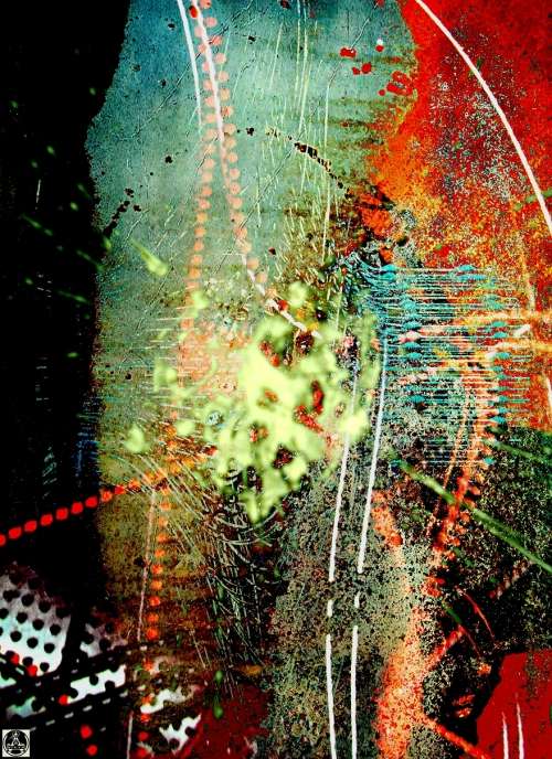 Abstract Art: The Paprika Reflection by Surrealist Pioneer Ras Steyn - 850mm X 1160mm Single Edition