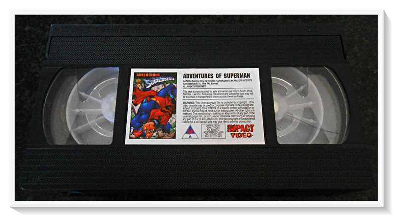 Adventures of Superman - Animation - VHS - All Ages - Condition: Slipcase & Video Casstte Good*
