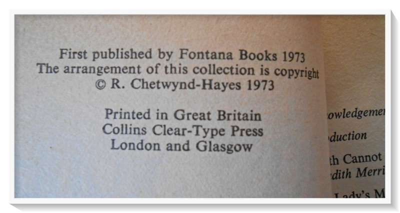The 9th FONTANA Book of Ghost Stories - 1973 - Rare Collectible Paperback - Condition:VERY GOOD (B+)