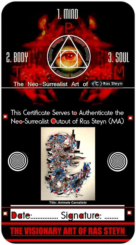 Original Abstract Drawing: Animate Carnalisto Effect by South African Surrealist Ras Steyn - 50% OFF
