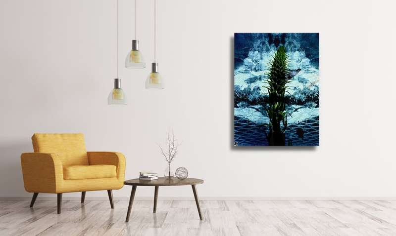 Abstract Photography - Title: Botanical Erotica 1/1 by Ras Steyn [MFA] - Extra Strong Mounted Canvas