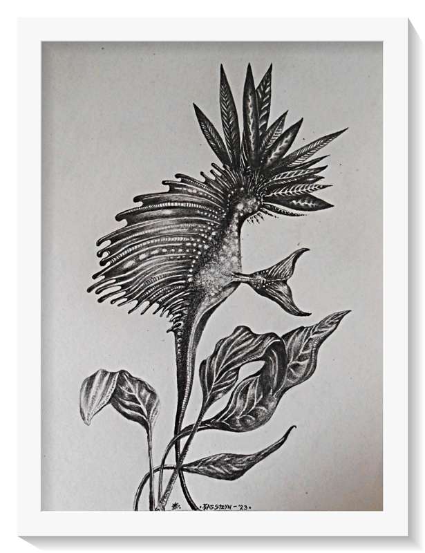 `Delicious Monster III` - Lead Pencil Drawing by Ras Steyn - Roughly A4 Size - Unframed - One Only 1