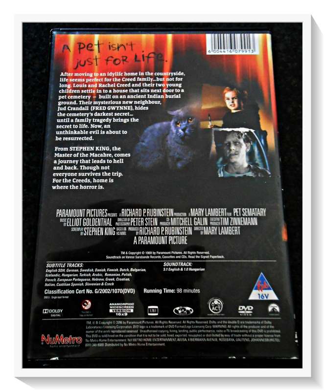 Stephen King - Pet Cemetary - HORROR - DVD - Condition: LIKE NEW *