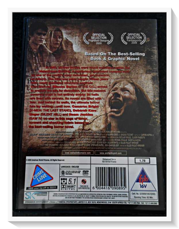 WALLED IN - 2009 - DVD - HORROR - Condition: LIKE NEW*