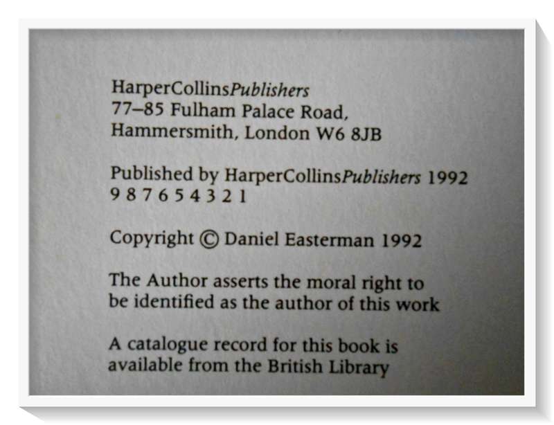 DANIEL EASTERMAN: Name of the Beast - First Edition - 1992 - Harper Collins - Condition: B+