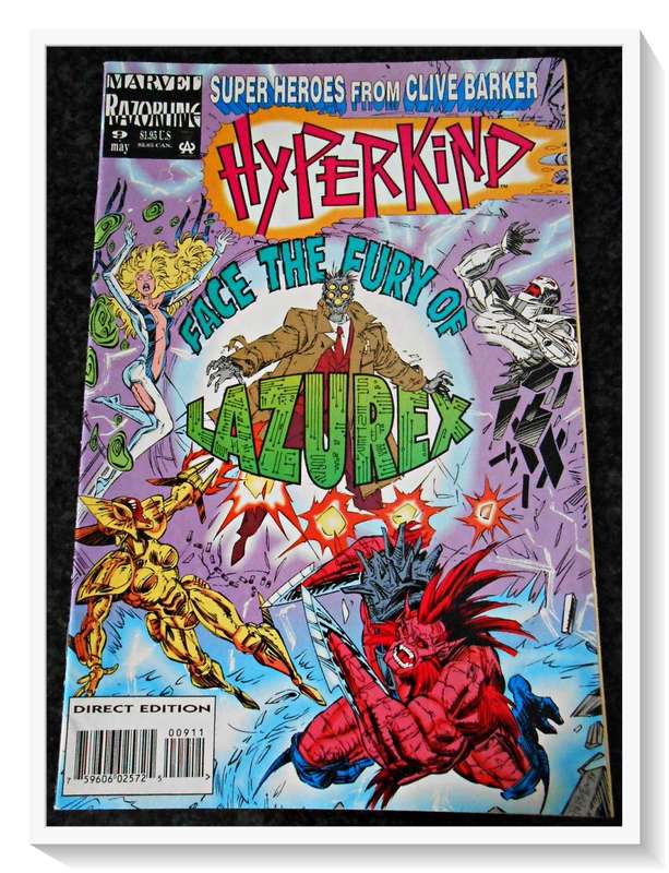 Clive Barker`s Superheroes HYPERKIND - MARVEL Razorline Issue 09 - Condition: B+