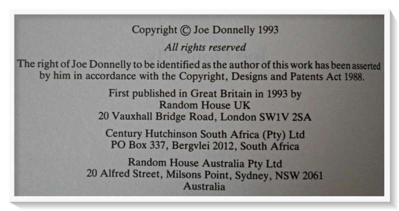 Still Life by JOE DONNELLY - UK First Edition - 1993 - CENTURY PRESS - Condition: B+ (Very Good)