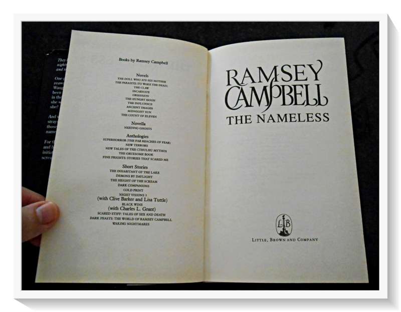 The Nameless by RAMSEY CAMPBELL - Little Brown, 1992 - UK Hardcover - Condition: B+ (Very Good)