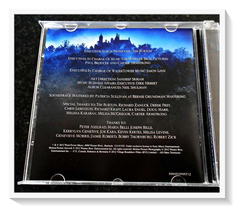 DARK SHADOWS - Soundtrack - Tim Burton - 2012 - SONY Music - WaterTower Music - VG Condition*