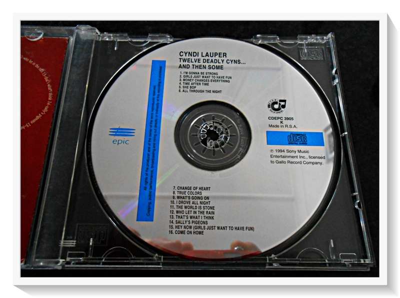 CYNDI LAUPER: Twelve Deadly Cyns - EPIC Records 1994 - Disc & Booklet in Very Good Condition (B+)