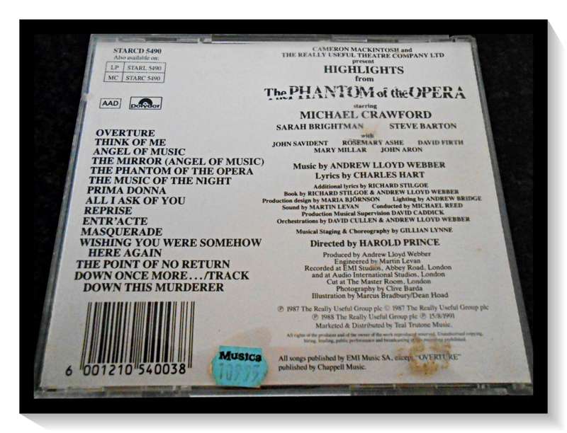 The Phantom of the Opera - The Original London Cast - 1988 - Polydor - Good Condition*