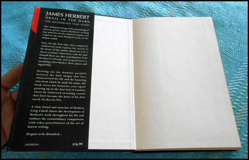 JAMES HERBERT: Devil in the Dark - A Biography - First Ed. UK: 2003 CPD Press - Condition: B+